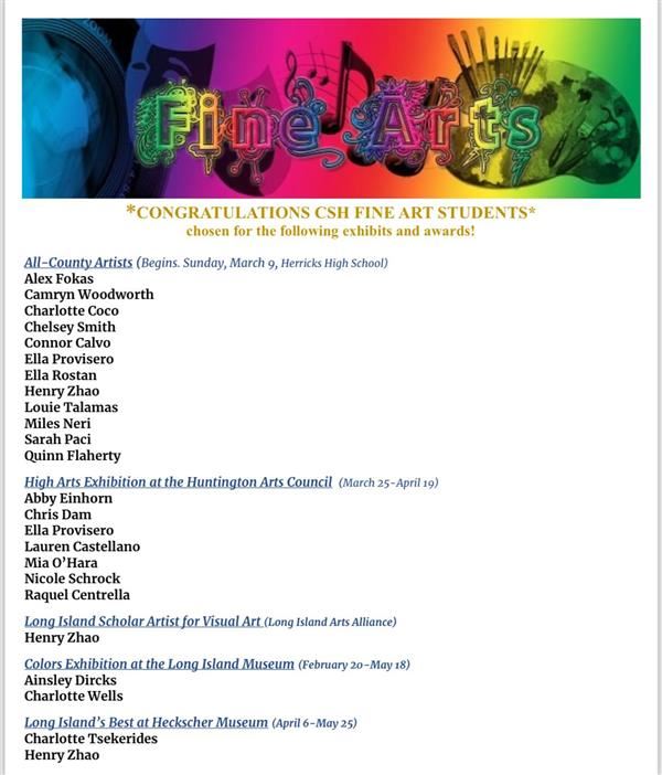  Fine Arts Awards